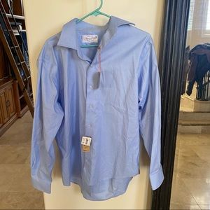 Lorenzo Uomo perfect white shirt in blue size 34-35. 16 1/2 neck